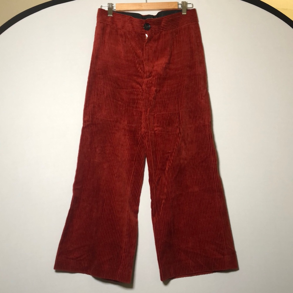 Zara Woman high waist wide leg corduroy | medium